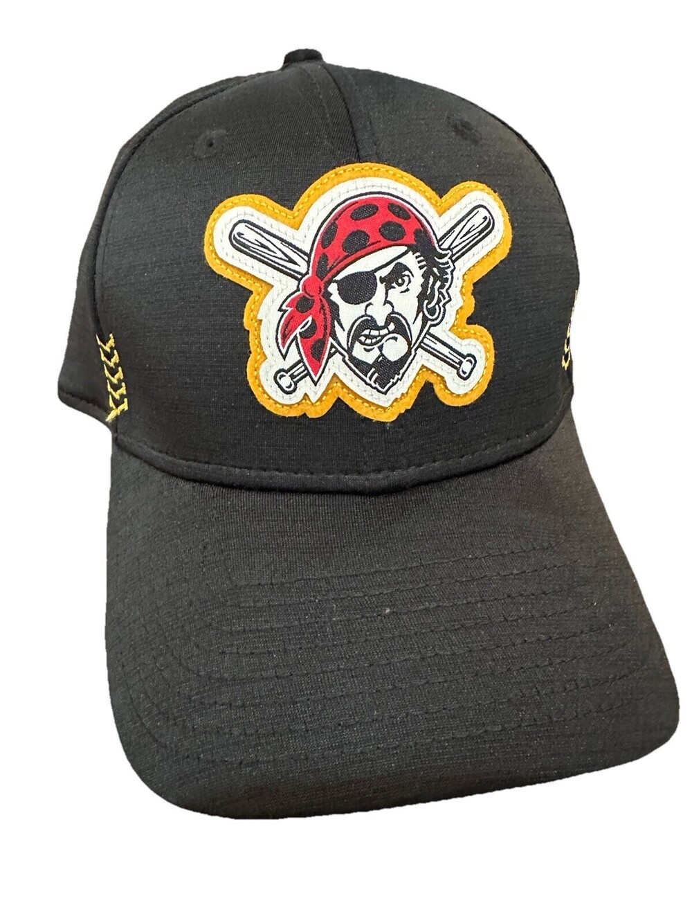 Pittsburgh Pirates New Era 39THIRTY Hat S/M Black Stretch Fit MLB Baseball Cap